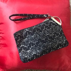 Black and silver glitter wristle